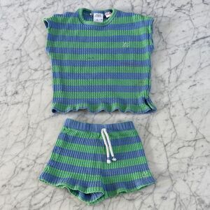 Zara Ribbed Striped Knit Set Sz 4T